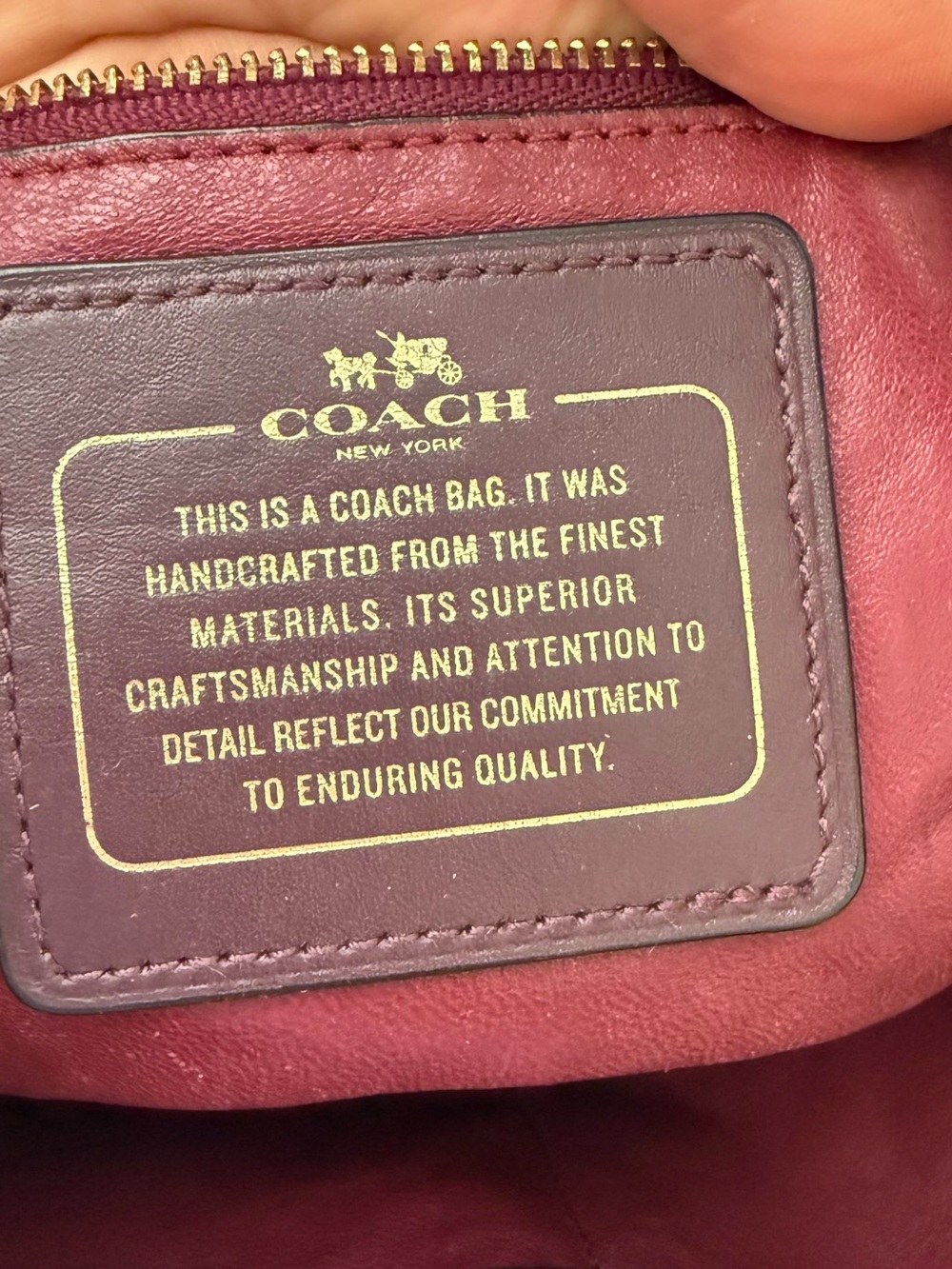 Coach Smooth Leather Hobo Bag in Deep Wine - Picture 11 of 14